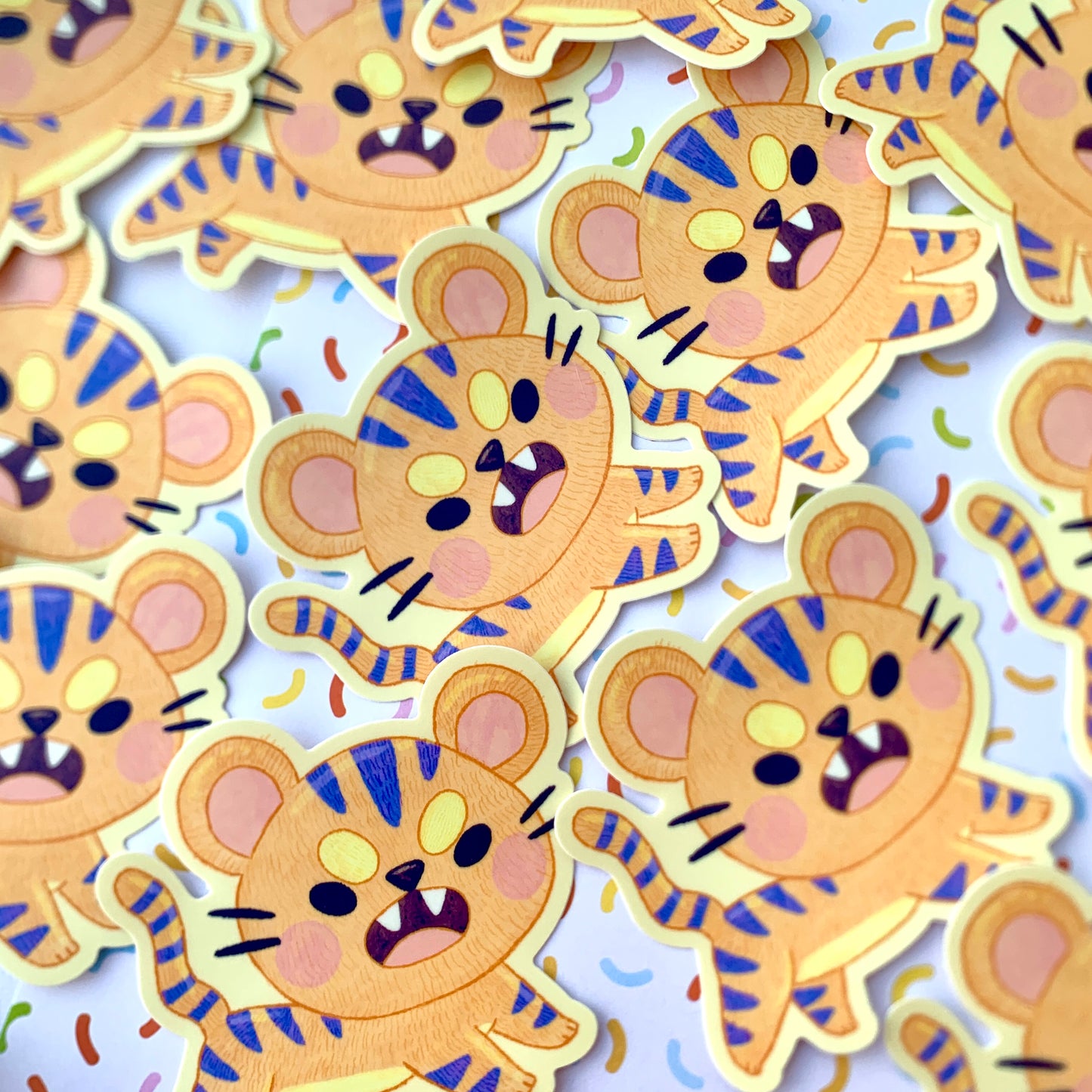 Angy Tiger Vinyl Sticker