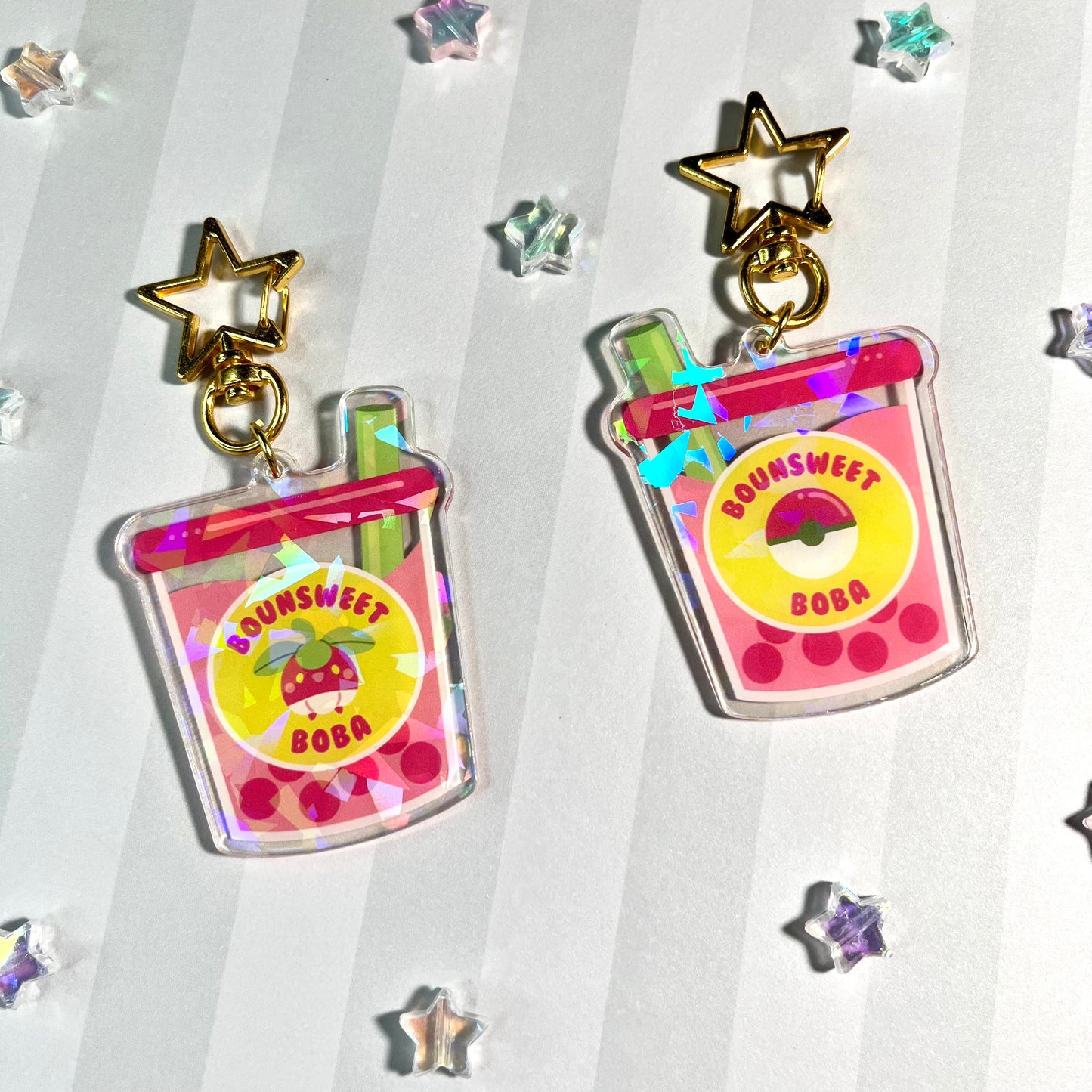 Poke Drink Double Sided Acrylic Keychain