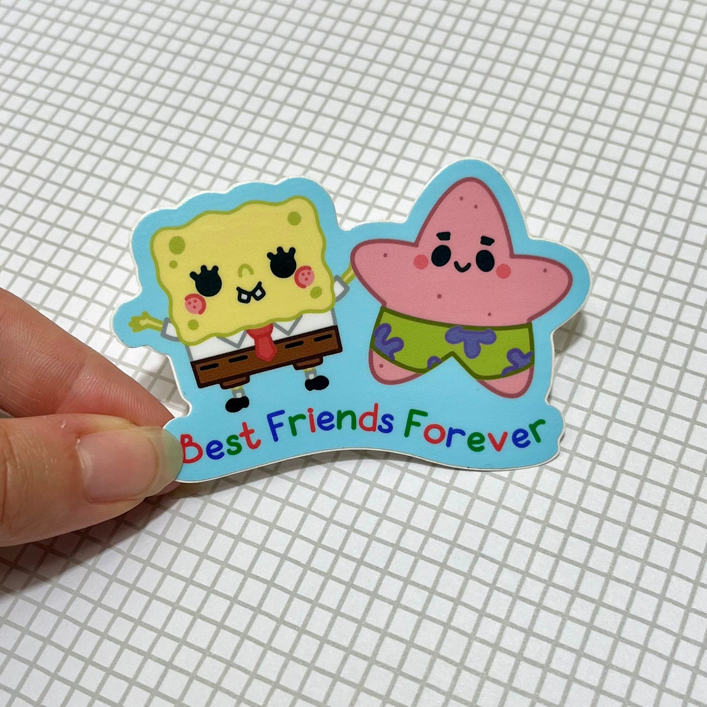 Sponge and Patrick Best Friends Forever Vinyl Sticker