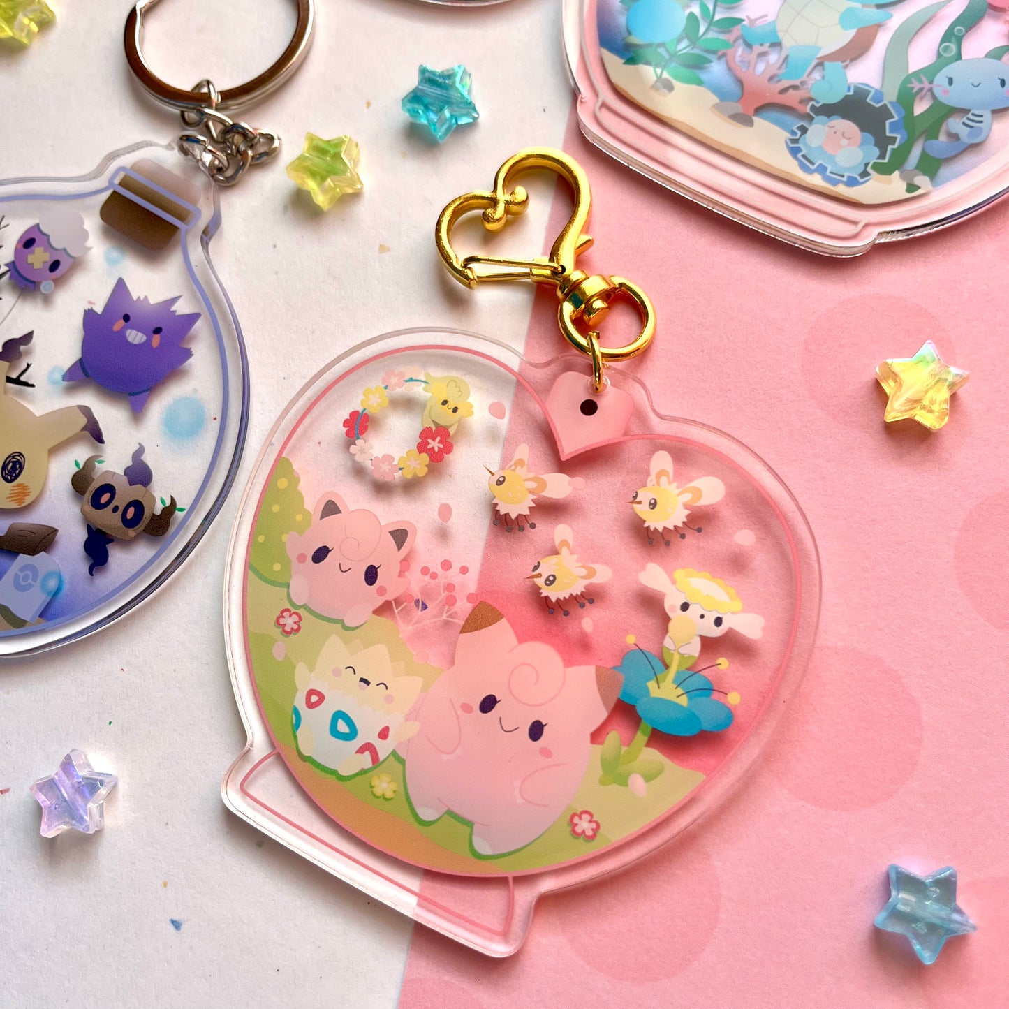 Poke Terrarium Keychains