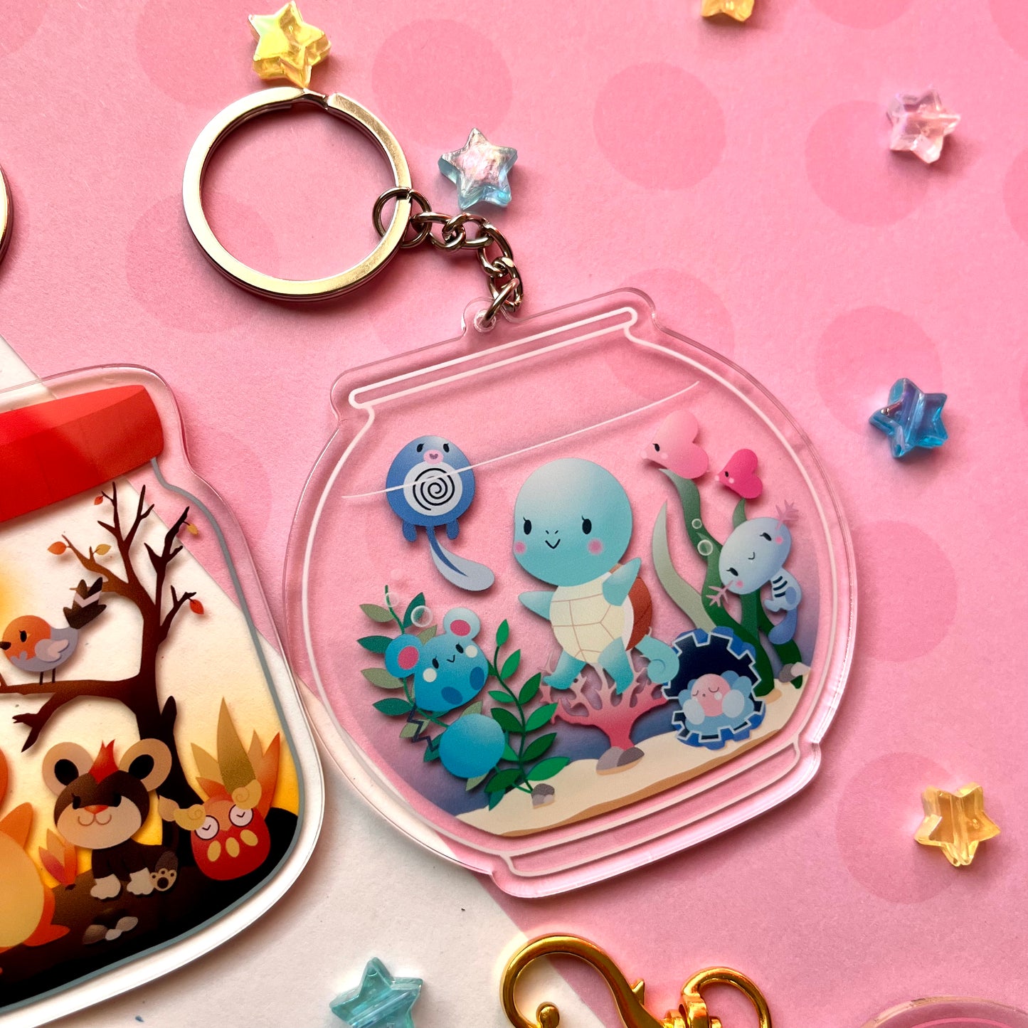 Poke Terrarium Keychains