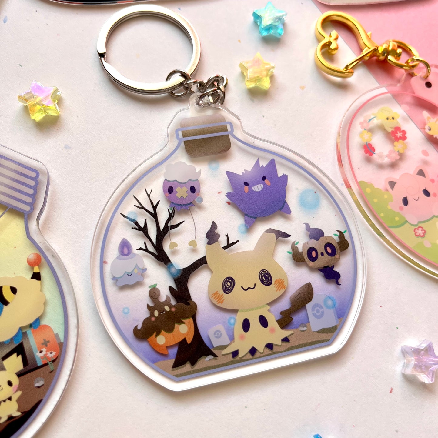 Poke Terrarium Keychains