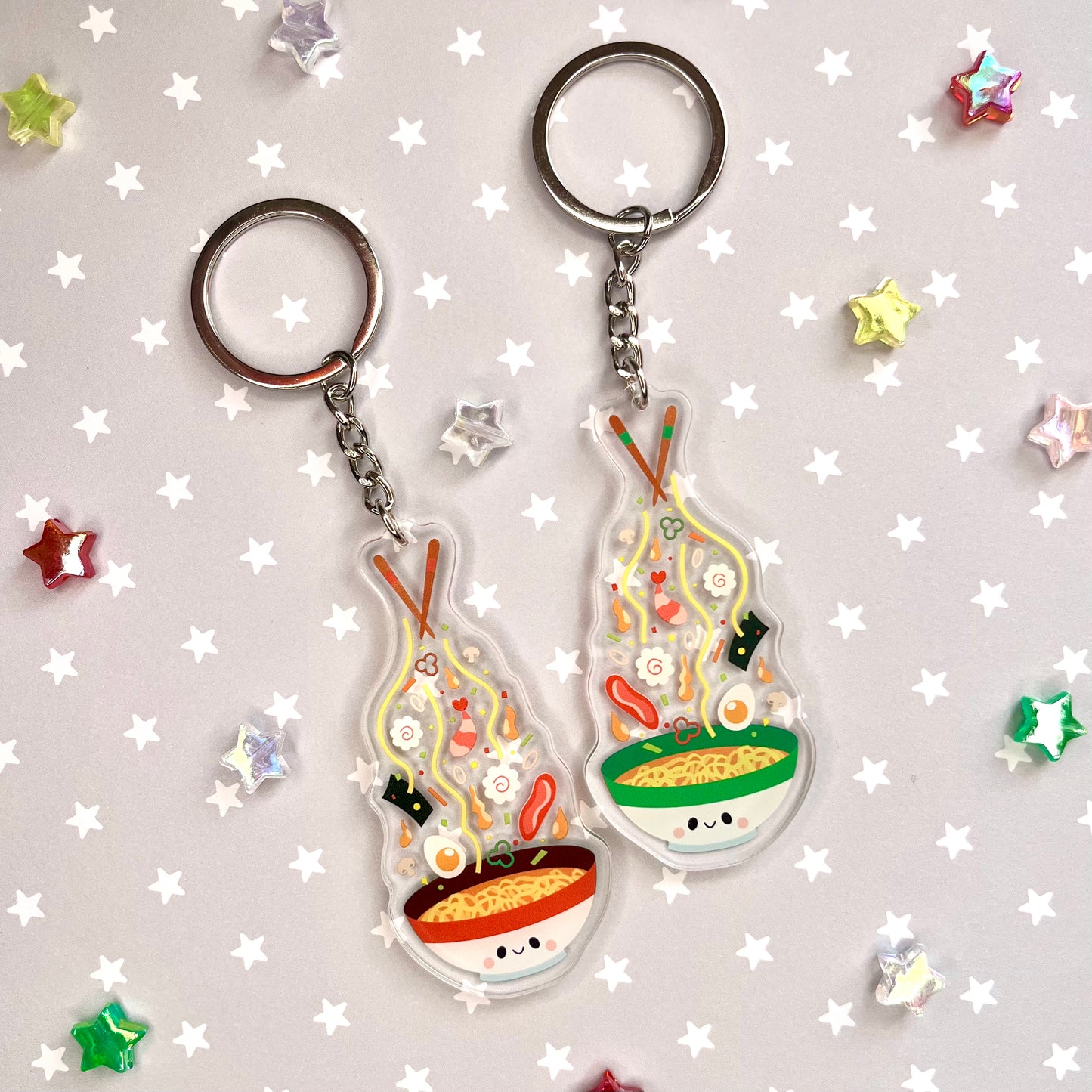 Cute Ramen Acrylic Keychain