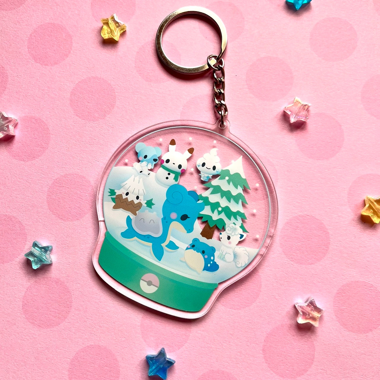Poke Terrarium Keychains