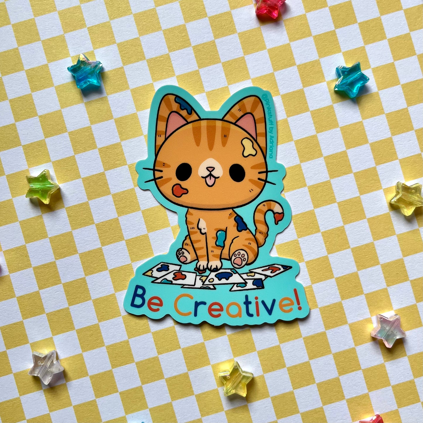 Be Creative Cat Vinyl Sticker