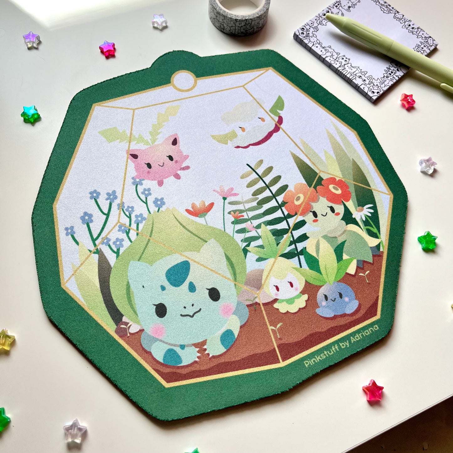 Poke Terrarium Shaped Mouse pads