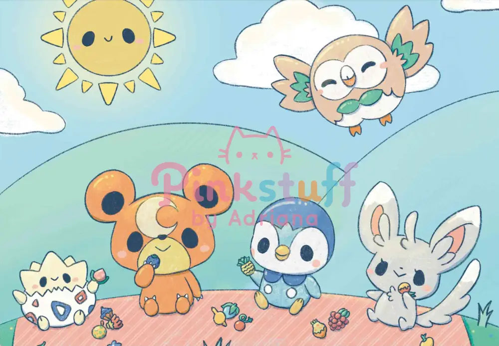 Poke Picnic Mini Print