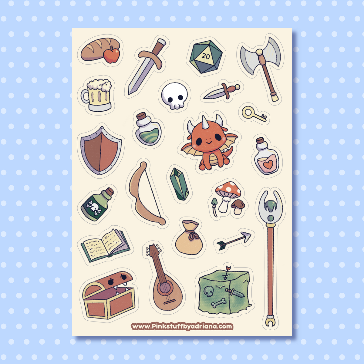 DnD RPG Sticker Sheet