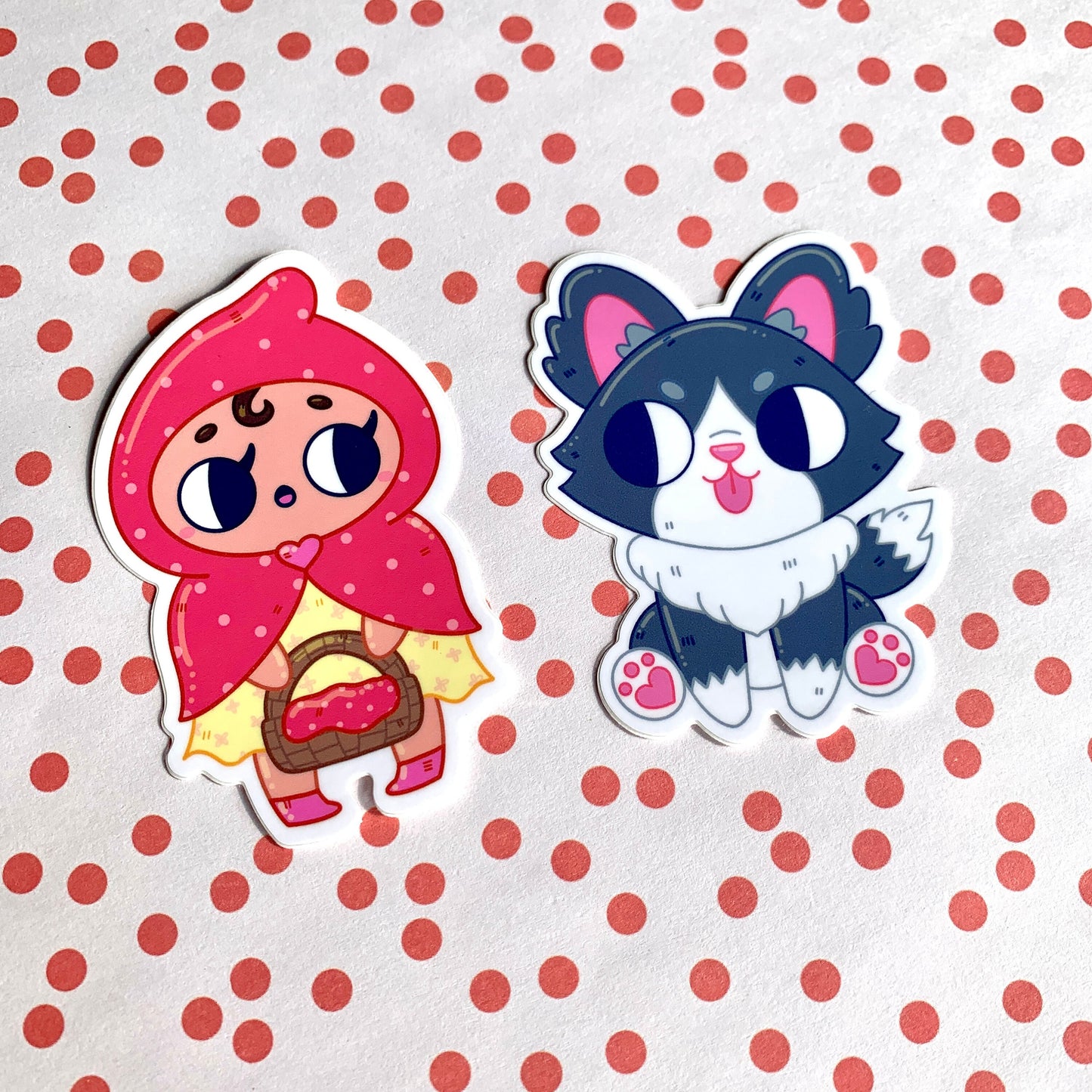 Little Red Riding Hood and Little Wolf Stickers