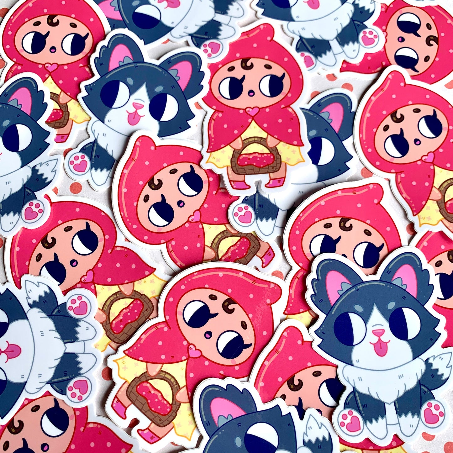 Little Red Riding Hood and Little Wolf Stickers