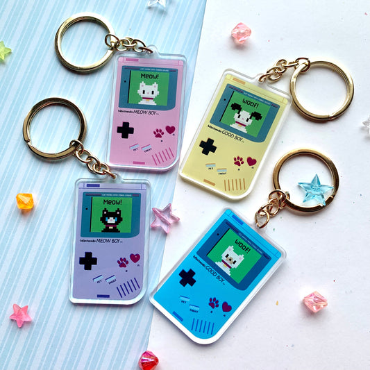 Wintendo Pet Videogame Acrylic Keychain
