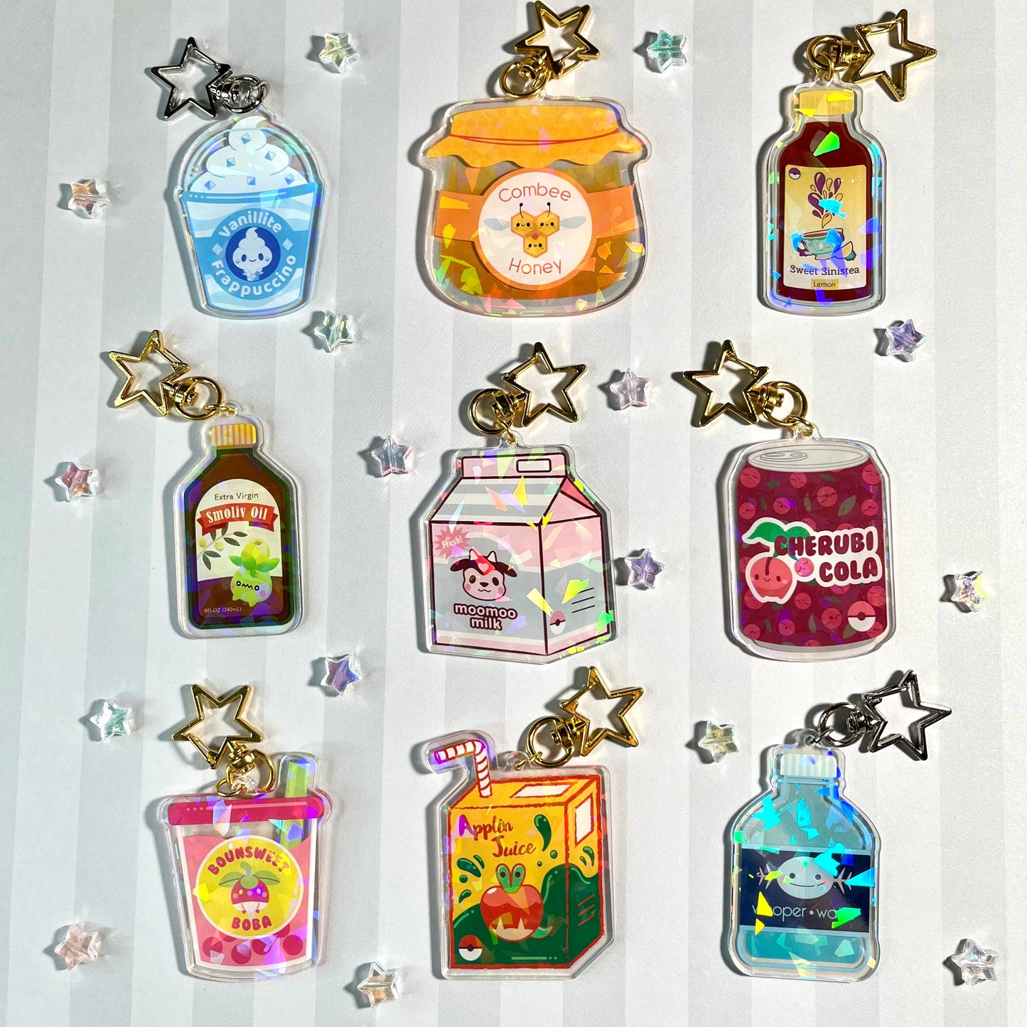 Poke Drink Double Sided Acrylic Keychain