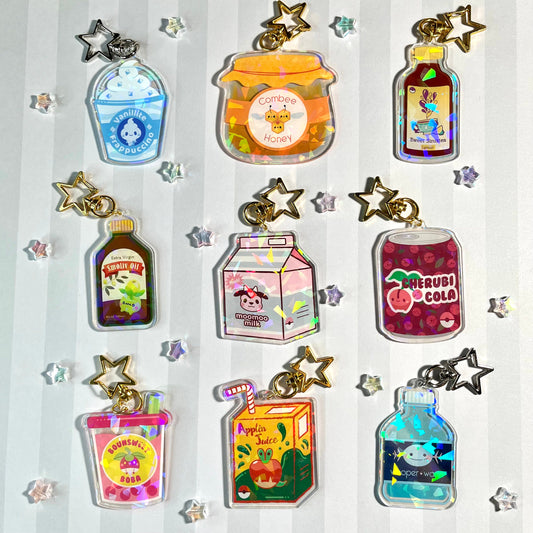 Poke Drink Double Sided Acrylic Keychain