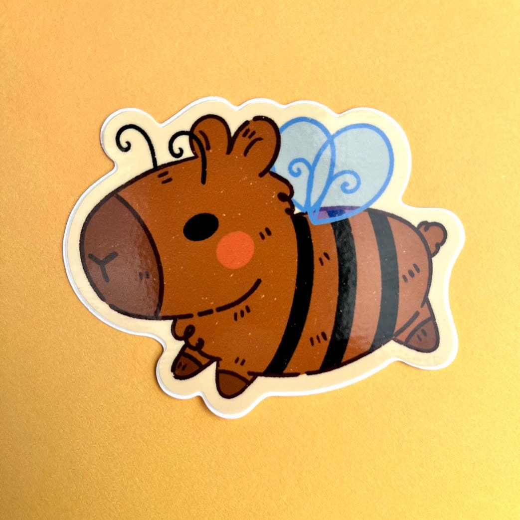 Cap-bee-bara Vinyl Sticker