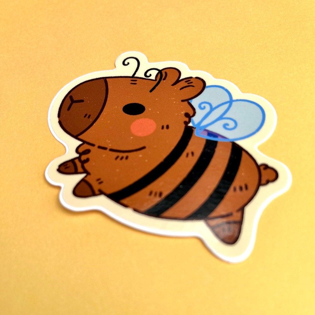 Cap-bee-bara Vinyl Sticker