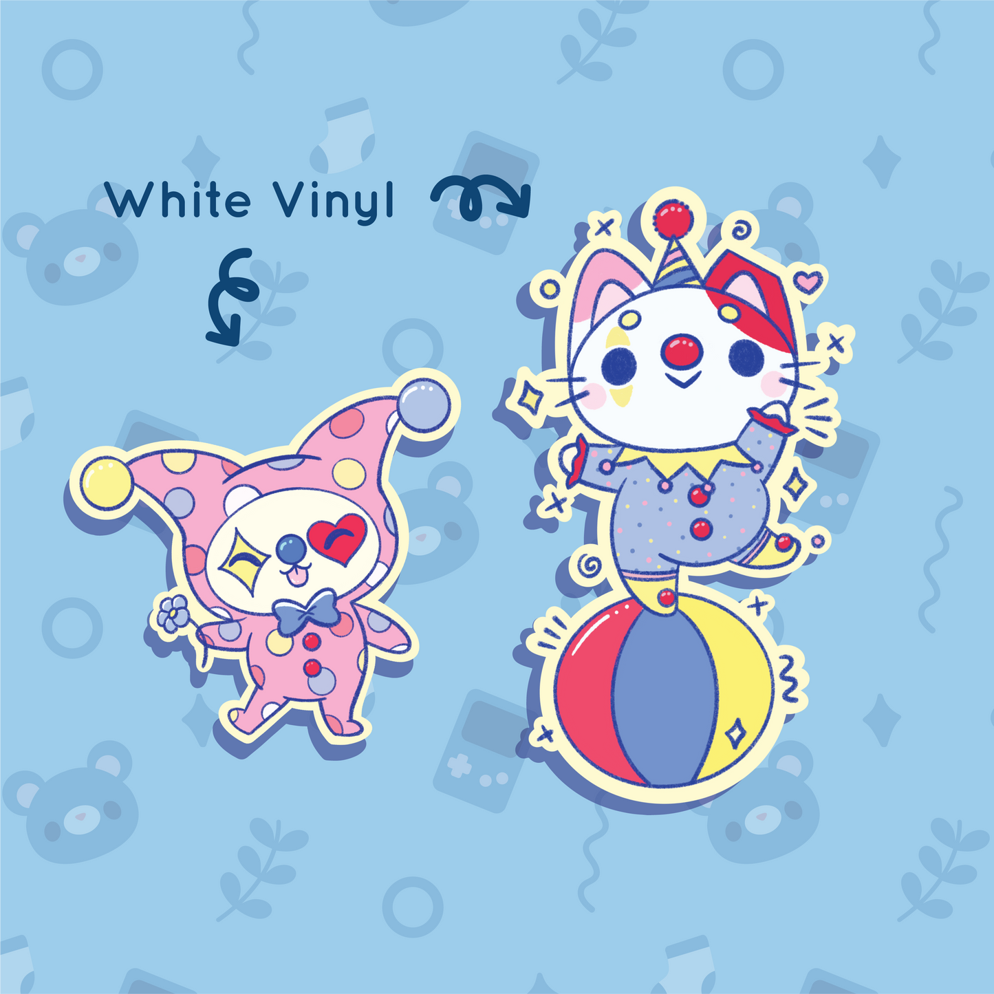 Cutie Clowns Sticker Set