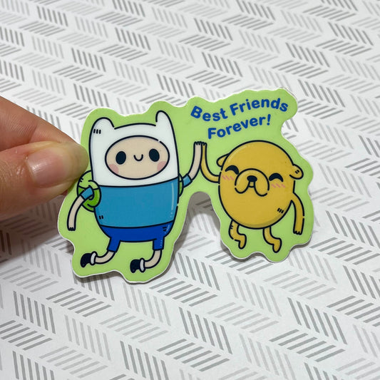 Adventure Time Best Friends Forever Vinyl Sticker