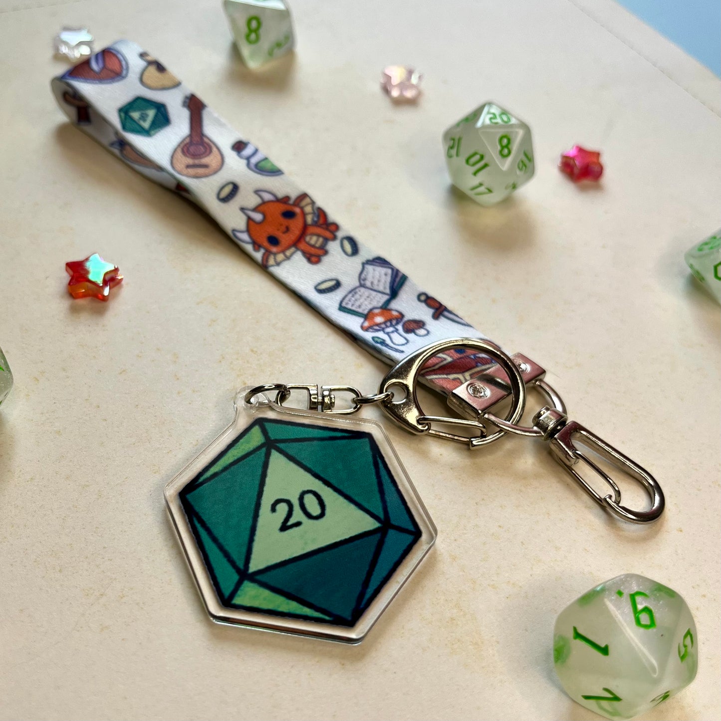 Fantasy RPG Lanyard Keychain