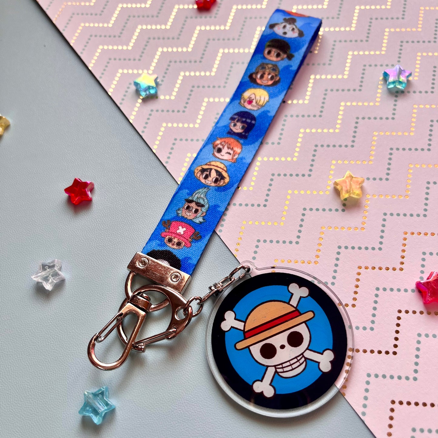 Straw Hat Pirates Lanyard Keychain