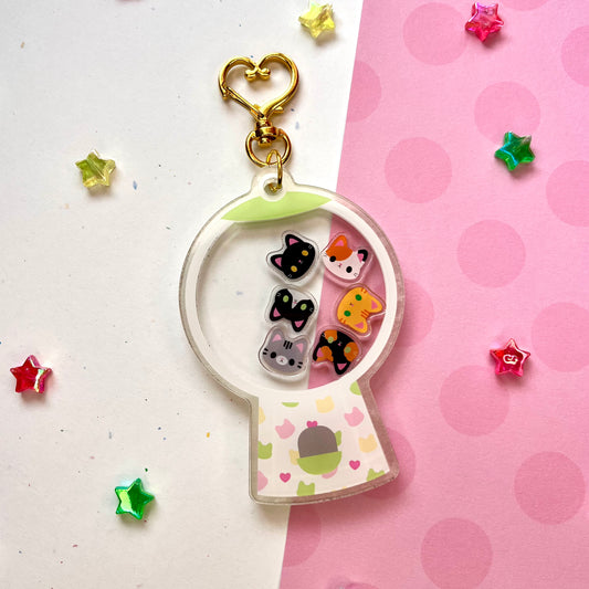 Pretty Kitty Shaker Keychain