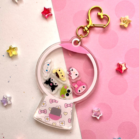 Kitty and Friends Shaker Keychain