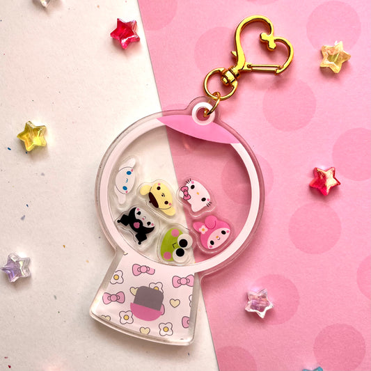 Kitty and Friends Shaker Keychain