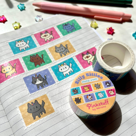 Silly Kitty Stamp Washi Tape