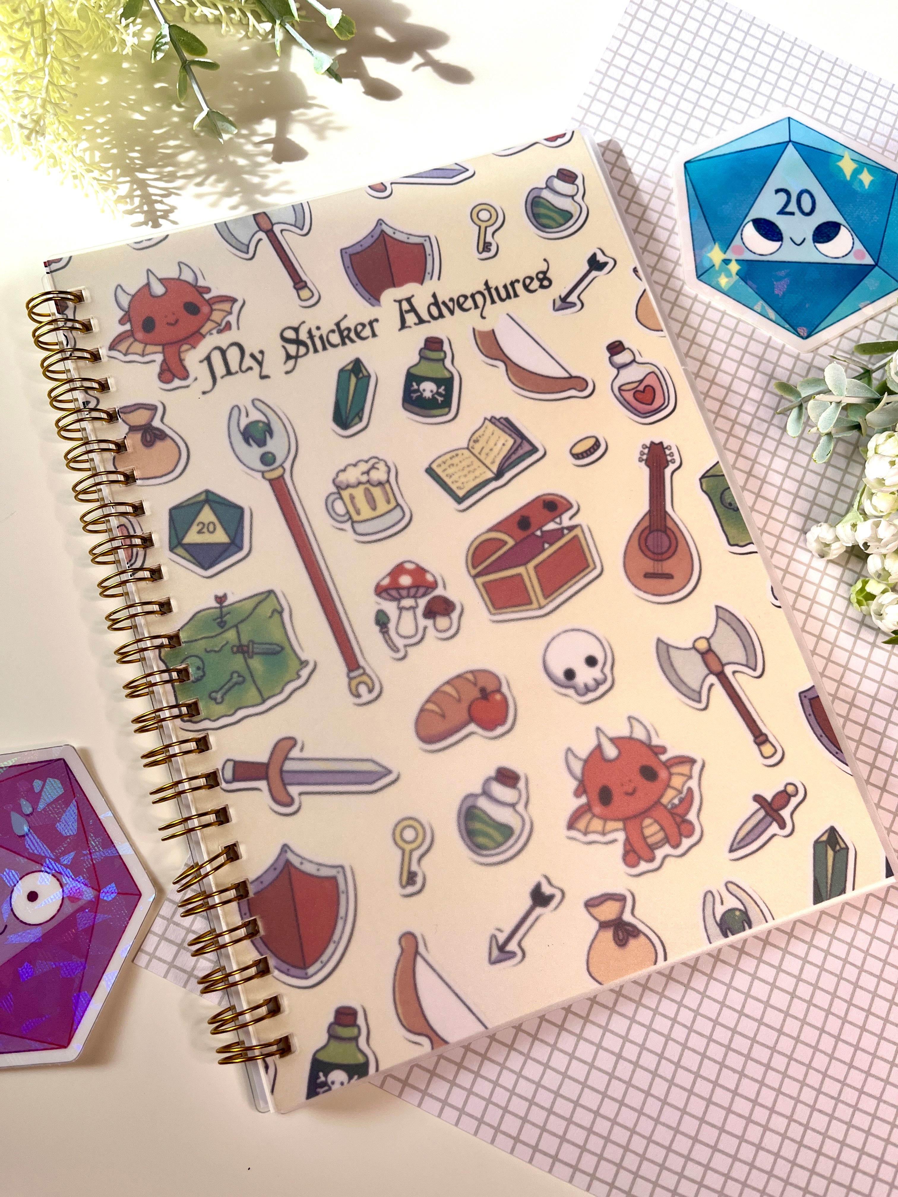 DnD RPG Reusable Sticker Book – Pinkstuff by Adriana
