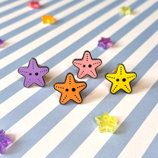 Mini Starfish Enamel Pinss