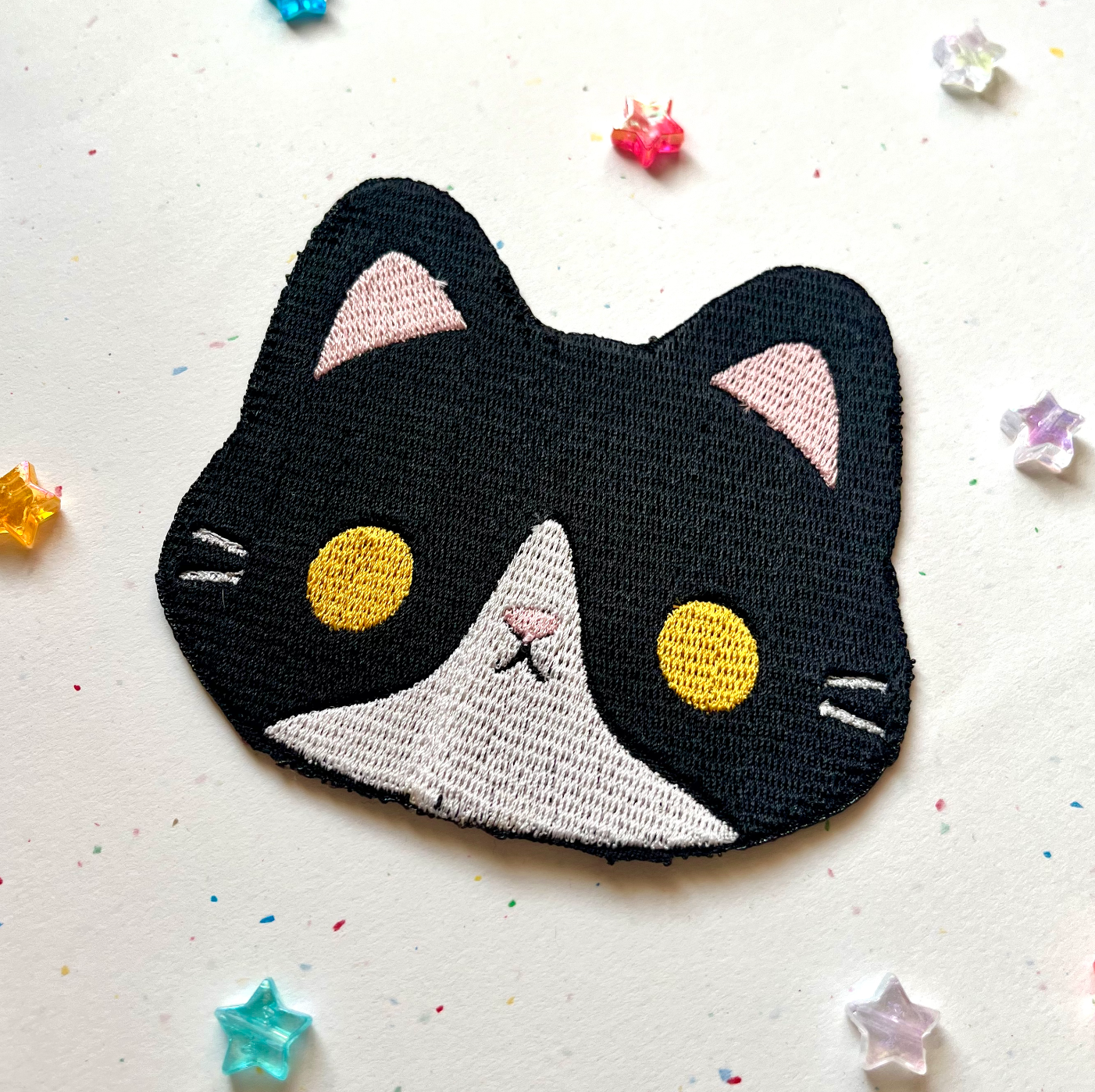 Pretty Kitty Iron on Embroidered Patch