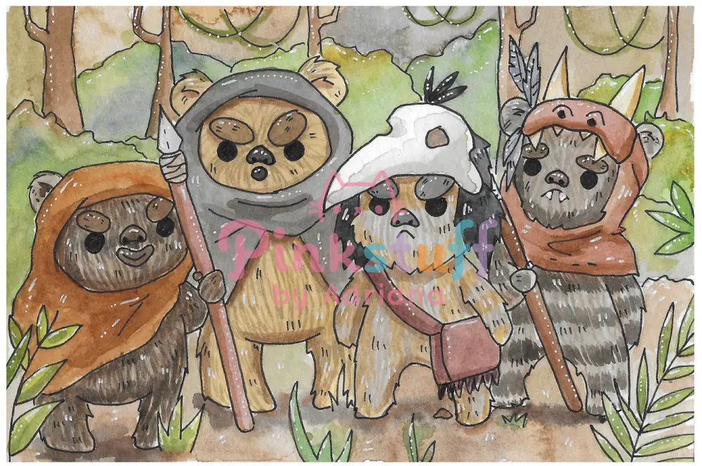 Ewoks Mini Print