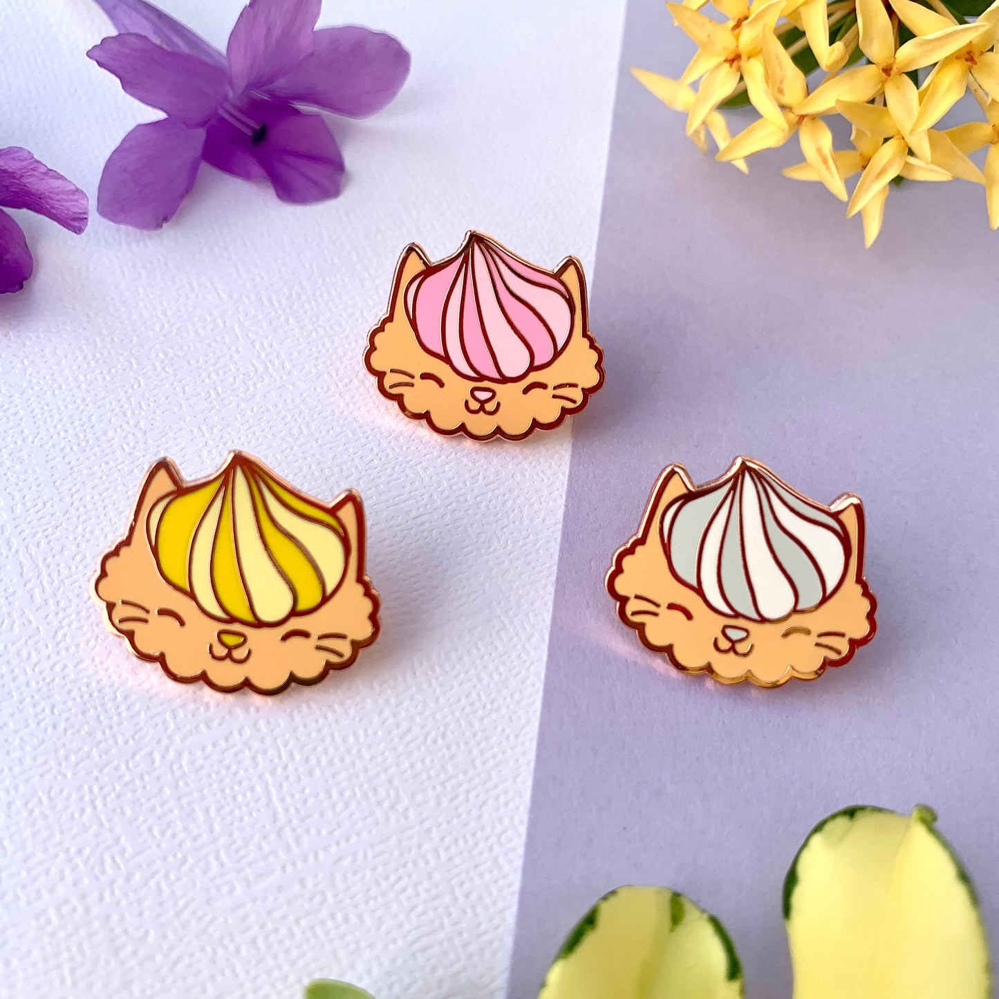 Floregatitas Enamel Pins