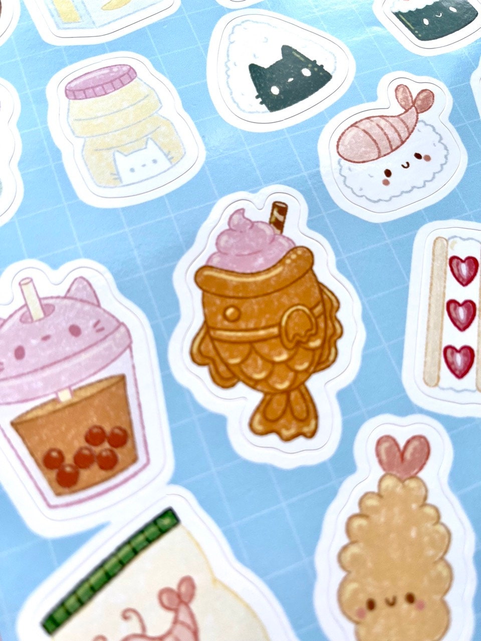 Kawaii Snacks Vinyl Sticker Sheet